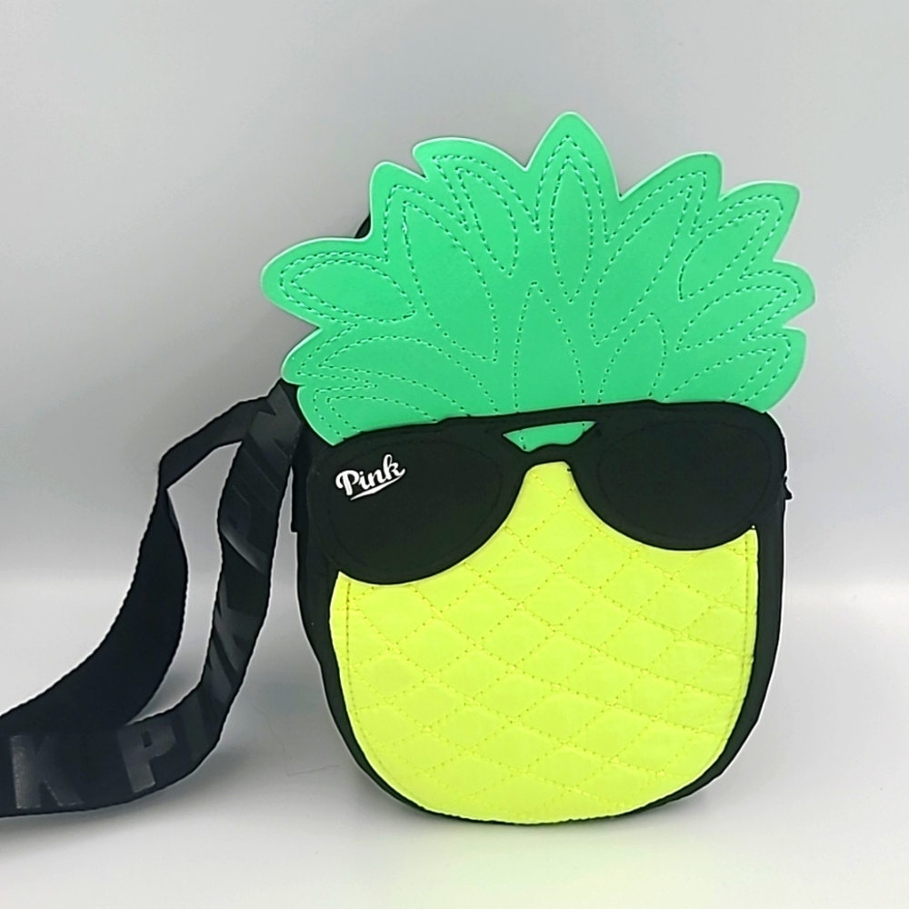 PINK Victoria Secret neon pineapple lunch bag